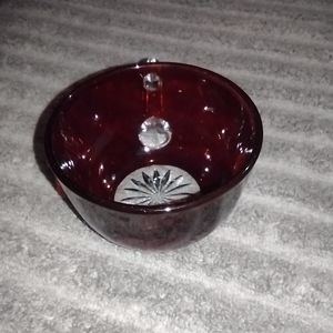 Antique ruby flashed glass cup- 1909 Morgan